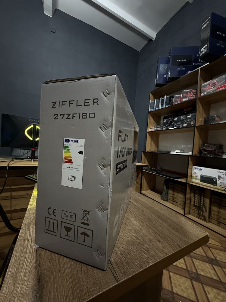ZIFFLER 27 FLAT IPS 180hz rgb has stand