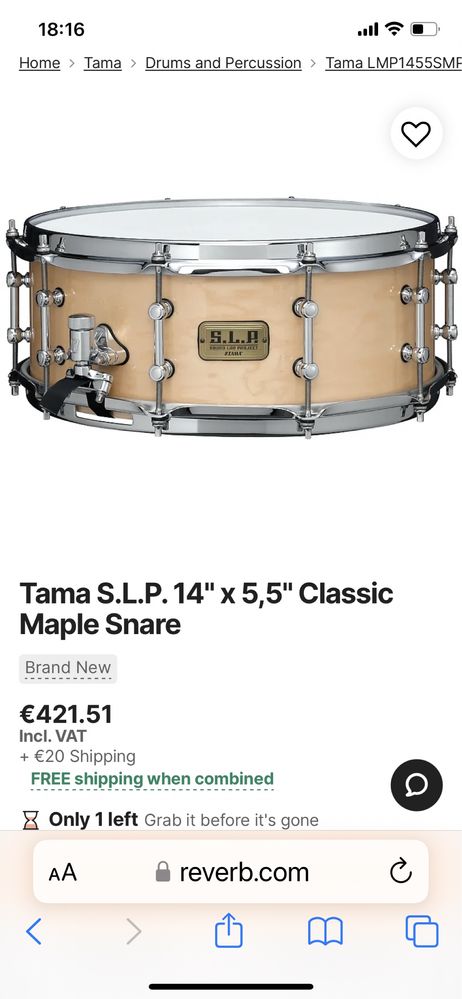 Snare ( toba mica, premier ) Tama S.L.P.