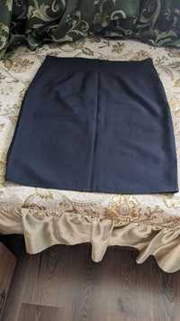 Юбка женская черная,тонкая шерсть,56 размер