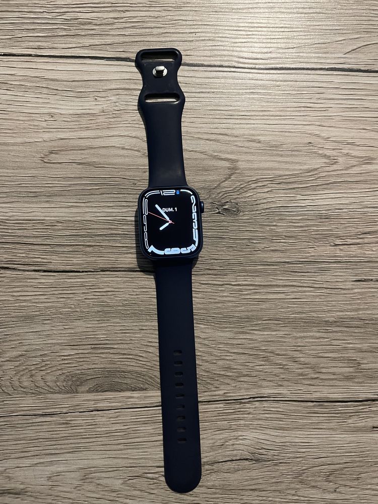 Apple watch seria 7 blue aluminium 45mm