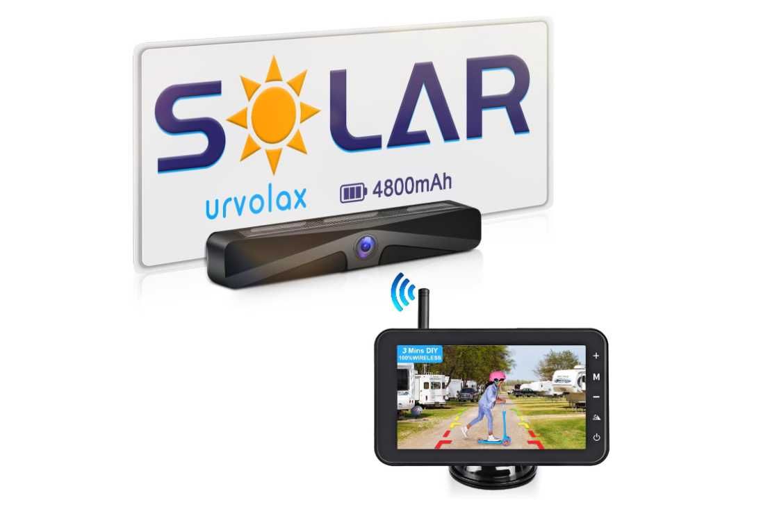 Camera marsarier Auto wireless cu panou solar, IP69K, Negociabil