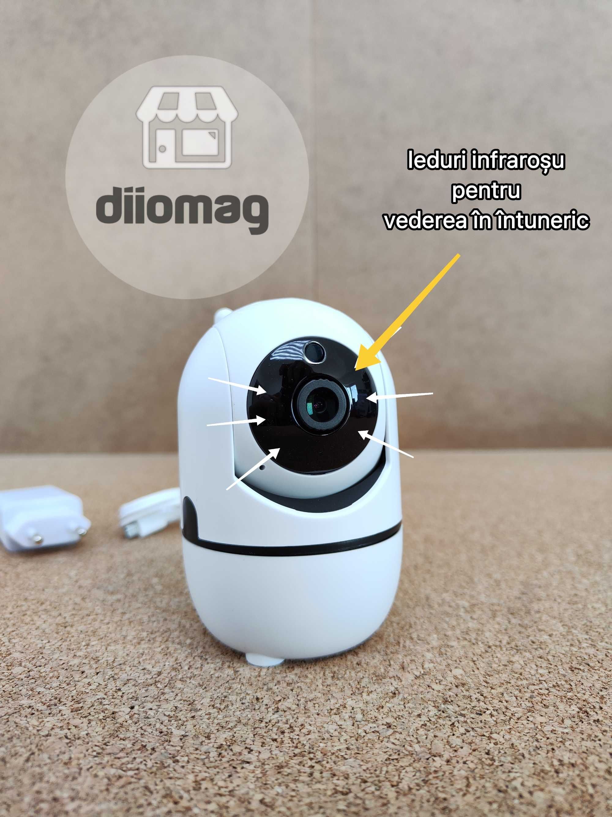 Camera supraveghere Wi-FI 360 Night Vision,Rotire Automata,Full HD 5mp