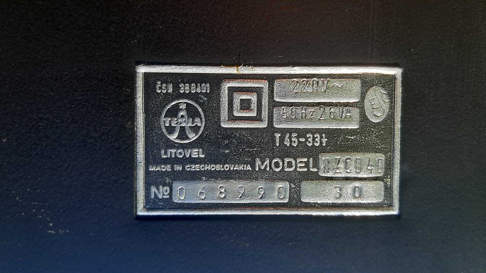 Pick-up stereo Tesla NZC - 040, 2 x boxe originale, Czechoslovakia