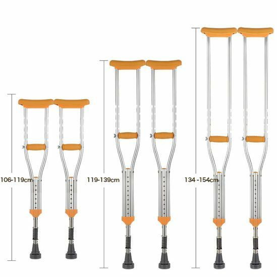 Костыли подмышковые хорошего качества по весу человека произ-во Китай.