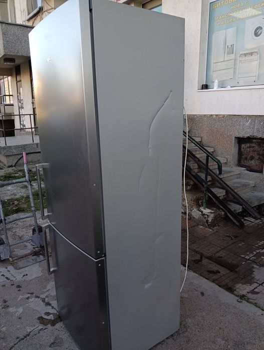 XXL иноксов комбиниран хладилник с фризер Бош Bosch 2 години гаранция