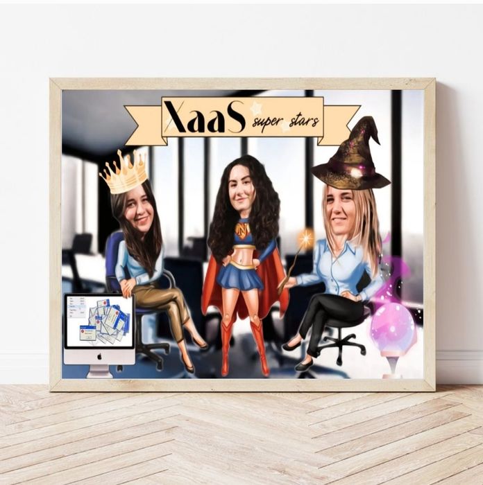 Карикатура и шарж, дигитална картина, подарък