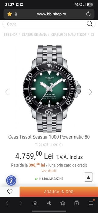 Tissot Seastar 1000 powermatic 80
