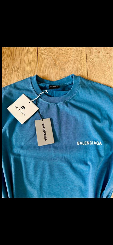 Balenciaga!100% памук.3/4 ръкав.Ежедневна oversize