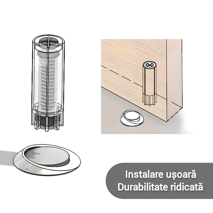 Opritor Usa Magnetic Premium Negru – Activare Automata