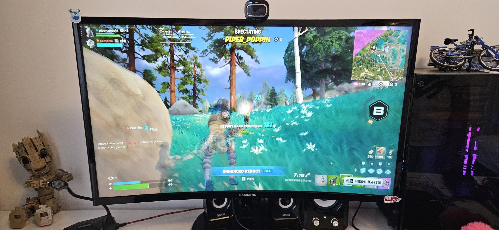 Monitor curbat LED Samsung 27" F390 Full HD