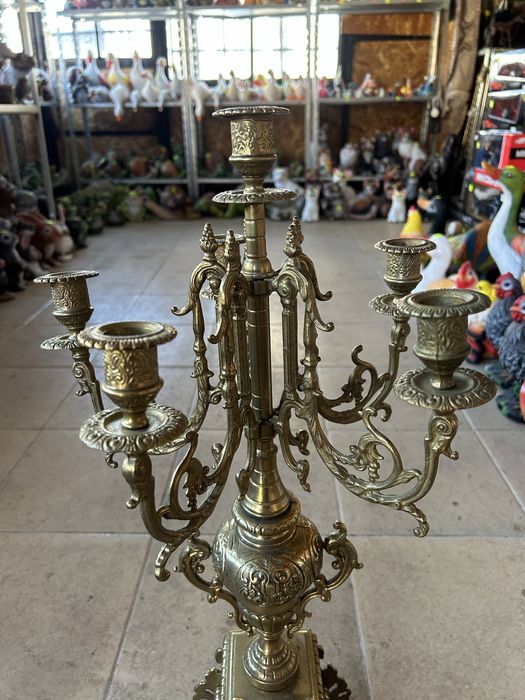 Огромен масивен Бронзов свещник