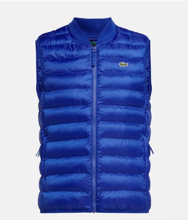 Lacoste quilted royal blue gilet! 100%authentic!!!