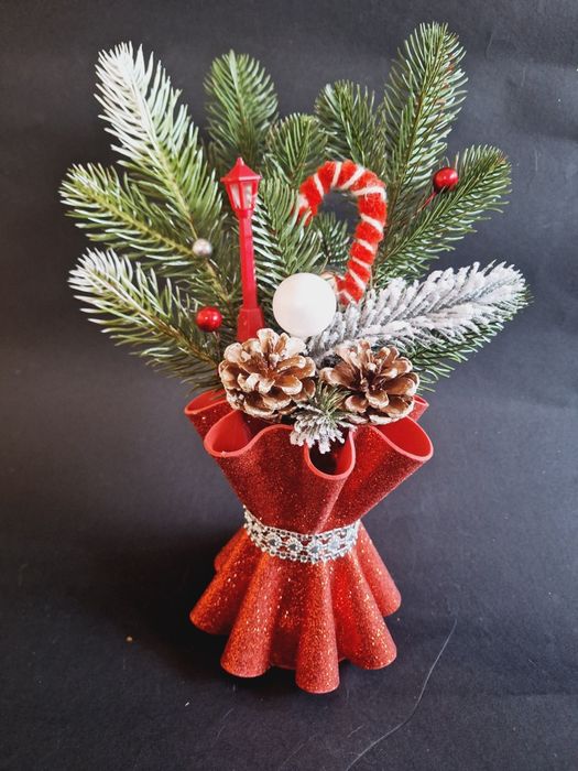 Vaze cadou de Craciun, handmade