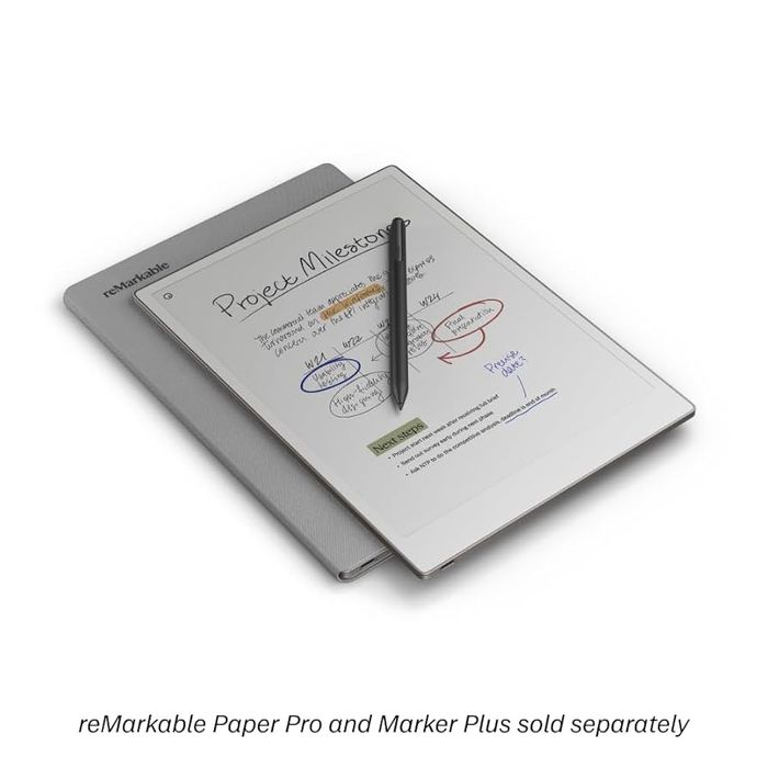 Remarkable Paper Pro + Marker Plus + Book Folio Polymer Weave Grey