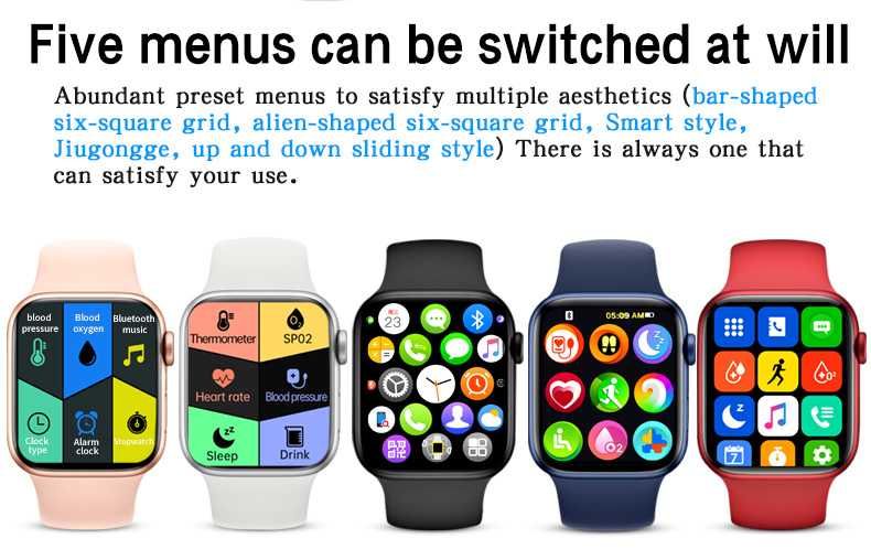 Смарт часовник HW22 PRO, Спортна фитнес гривна, Apple 6 Smart iWatch