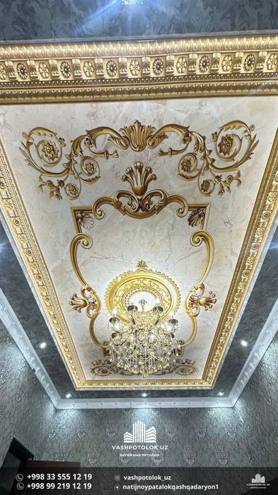 Uy va ofislar uchun natijnoy potolok xizmati