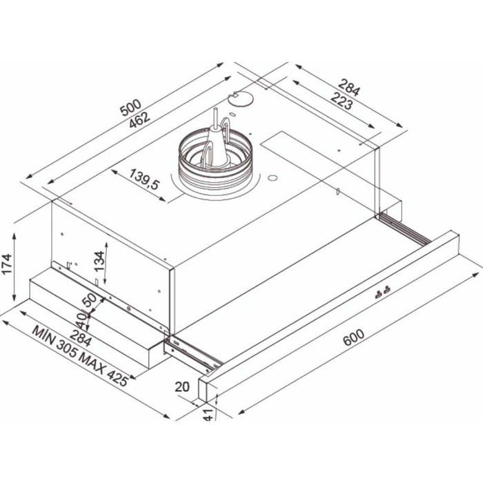 Hota Silverline SL 1151 CV HV Zeus, alb, ASPIRARE CENTRALA, 60 cm