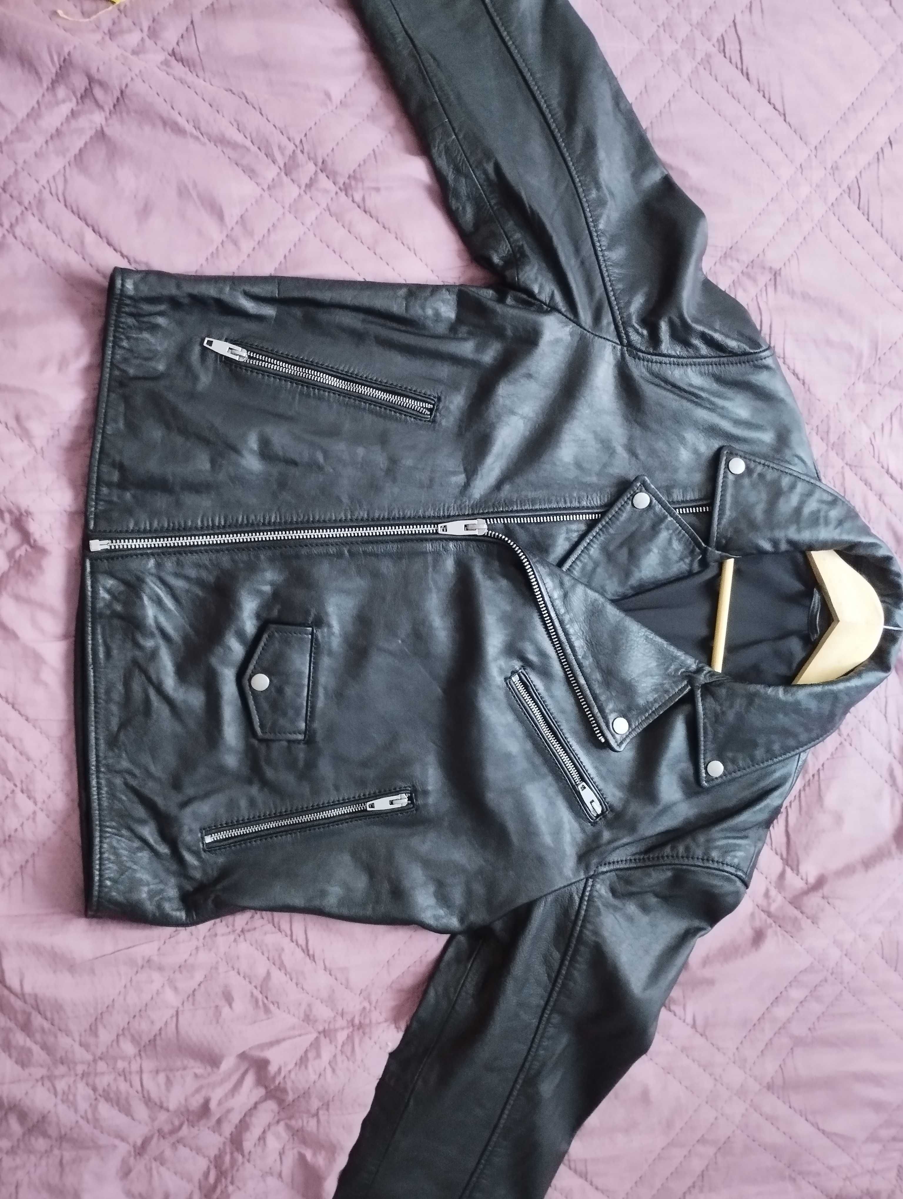 Мъжко яке естествена кожа Zara