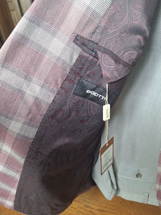 Costum lână Bigotti 54/1, slim body, smart casual