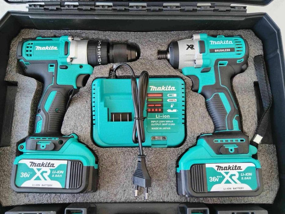 Чисто нов винтоверт и гайковерт с  батерии и зарядно устройство