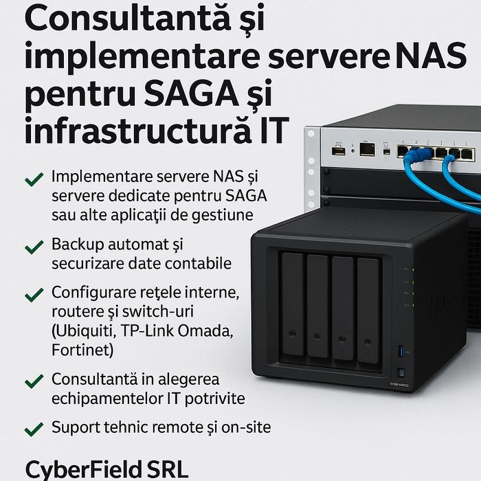 Consultanță și implementare infrastructură IT – CyberField SRL
