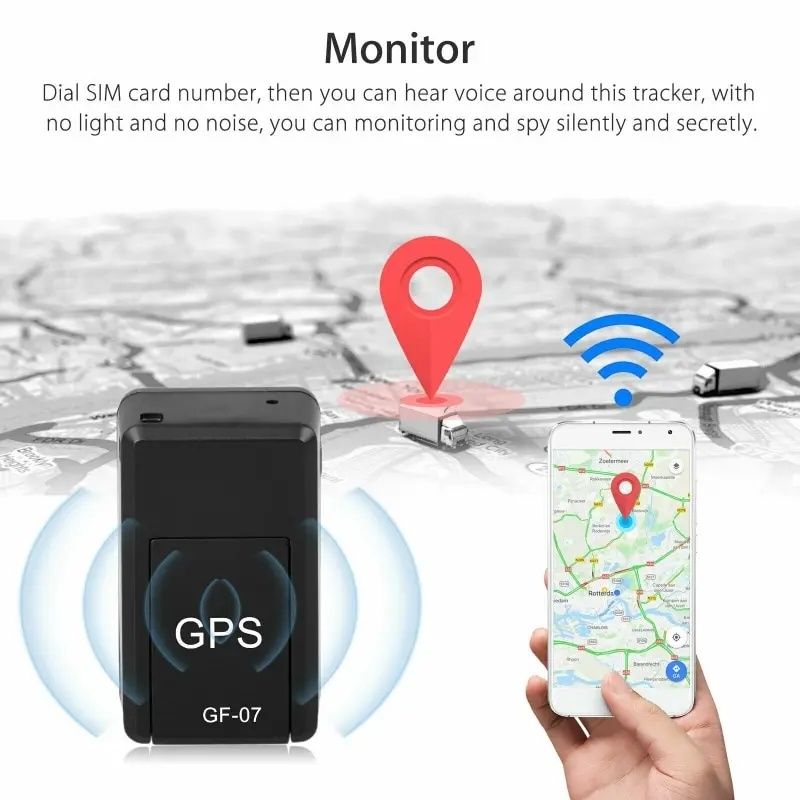 Mini dispozitiv localizare GPS, suport SIM, microSD, model GF07
Mi