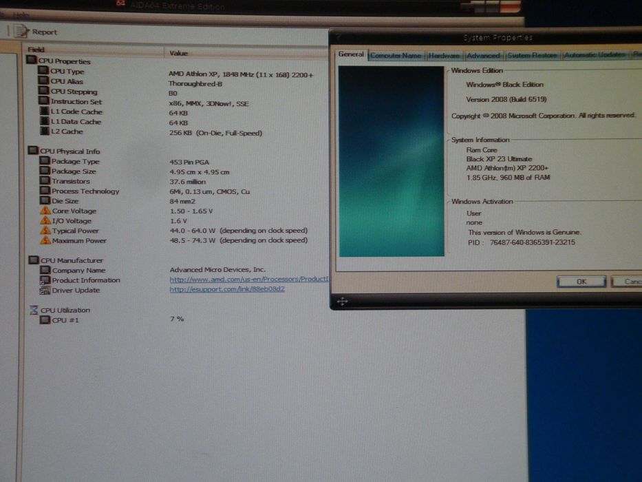 Retro vintage Procesor AMD Athlon XP 1700+ 1467Mhz AXDA1700DUT3C sk462