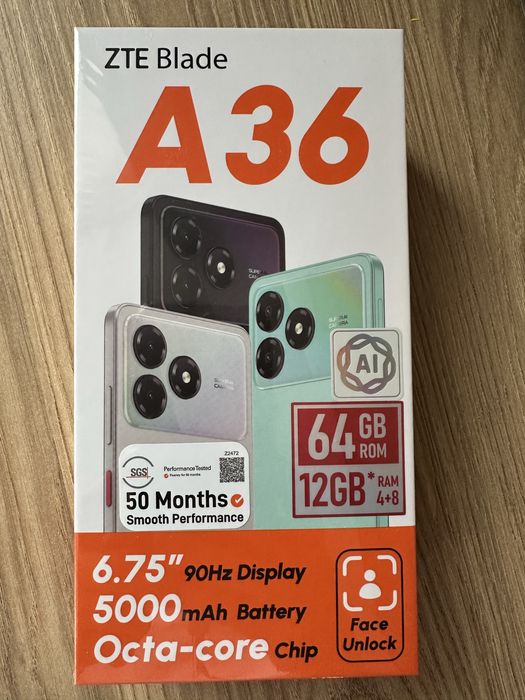 Смартфон ZTE A36 64Гб