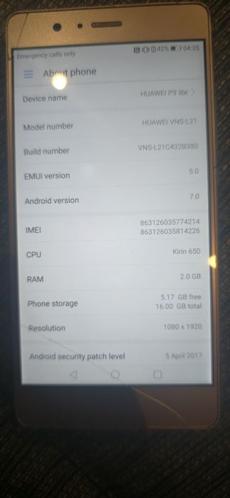 Huawei p9lite за части