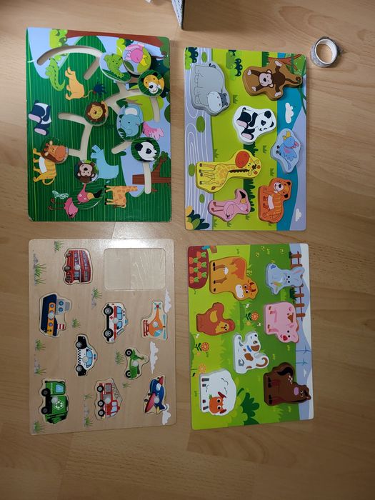 Дървени пъзели за игра