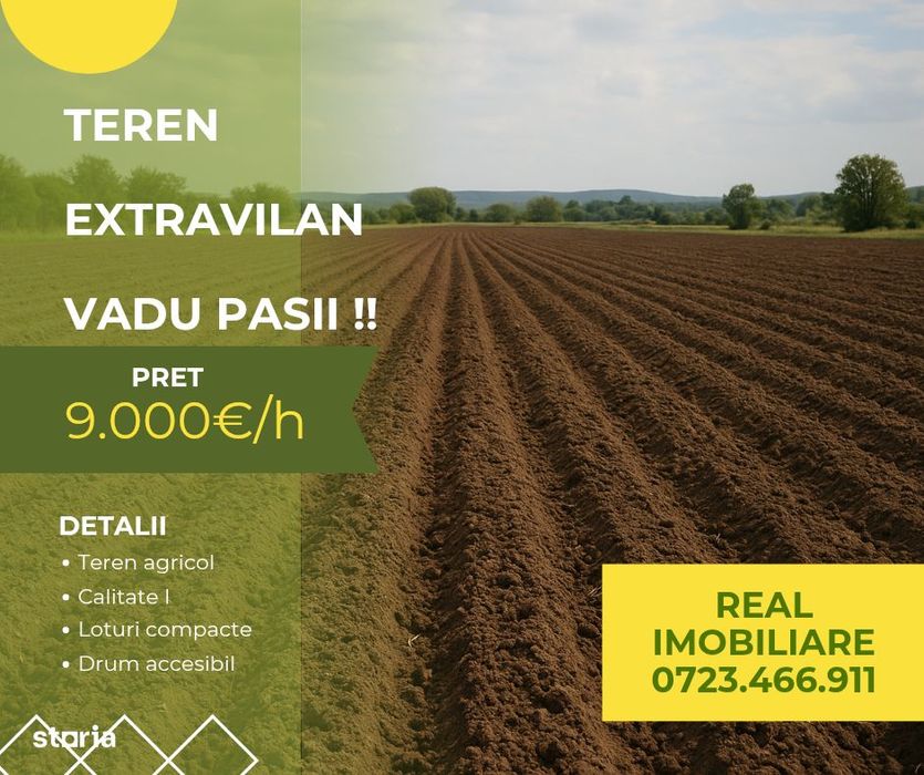 Terenuri agricole Vadu Pasii !!