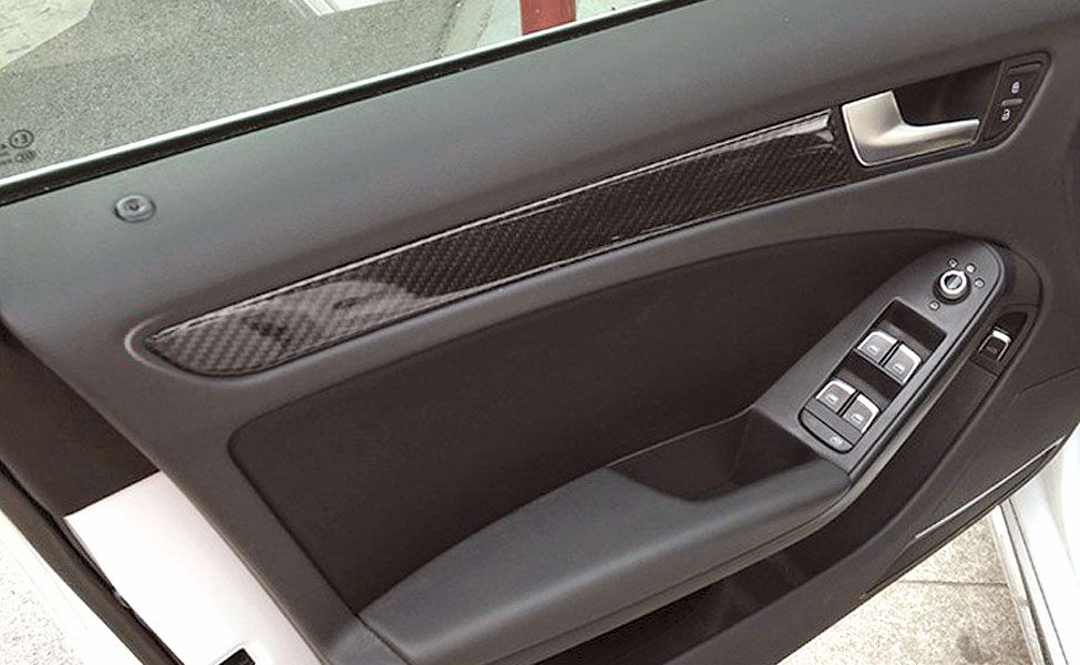 Ornamente fibra carbon trim / bandouri fete de usi - Audi A4 (B8), A5