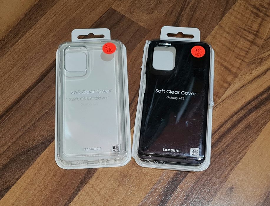 Husa silicon originala Samsung Soft Clear Cover Galaxy A22 4G M22