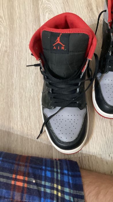 Air Jordan black and fire red