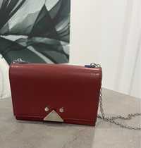 Geanta Emporio Armani crossbody cu lantisor argintiu