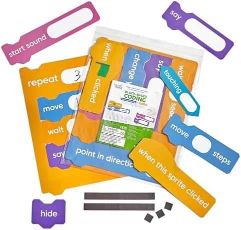 Нов Магнитни блокчета за програмиране Scratch STEM комплект за 8+ деца