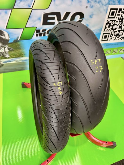 Set anvelope Moto 120 70 17 si 180 55 17 Michelin Road3 Cauciuc set97