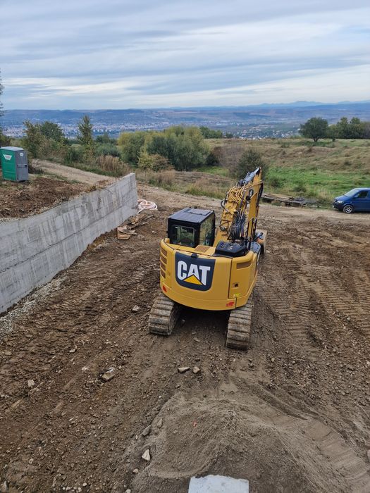 Escavator de închiriat.