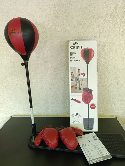 Set de box pentru copii CRIVIT fete baieti minge manusi pompa aer