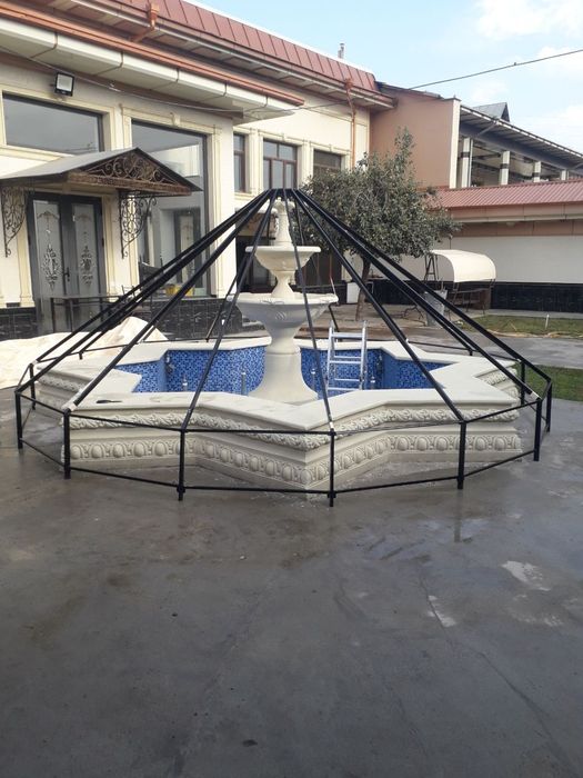 Банер ва баннер бассейн фонтан установка