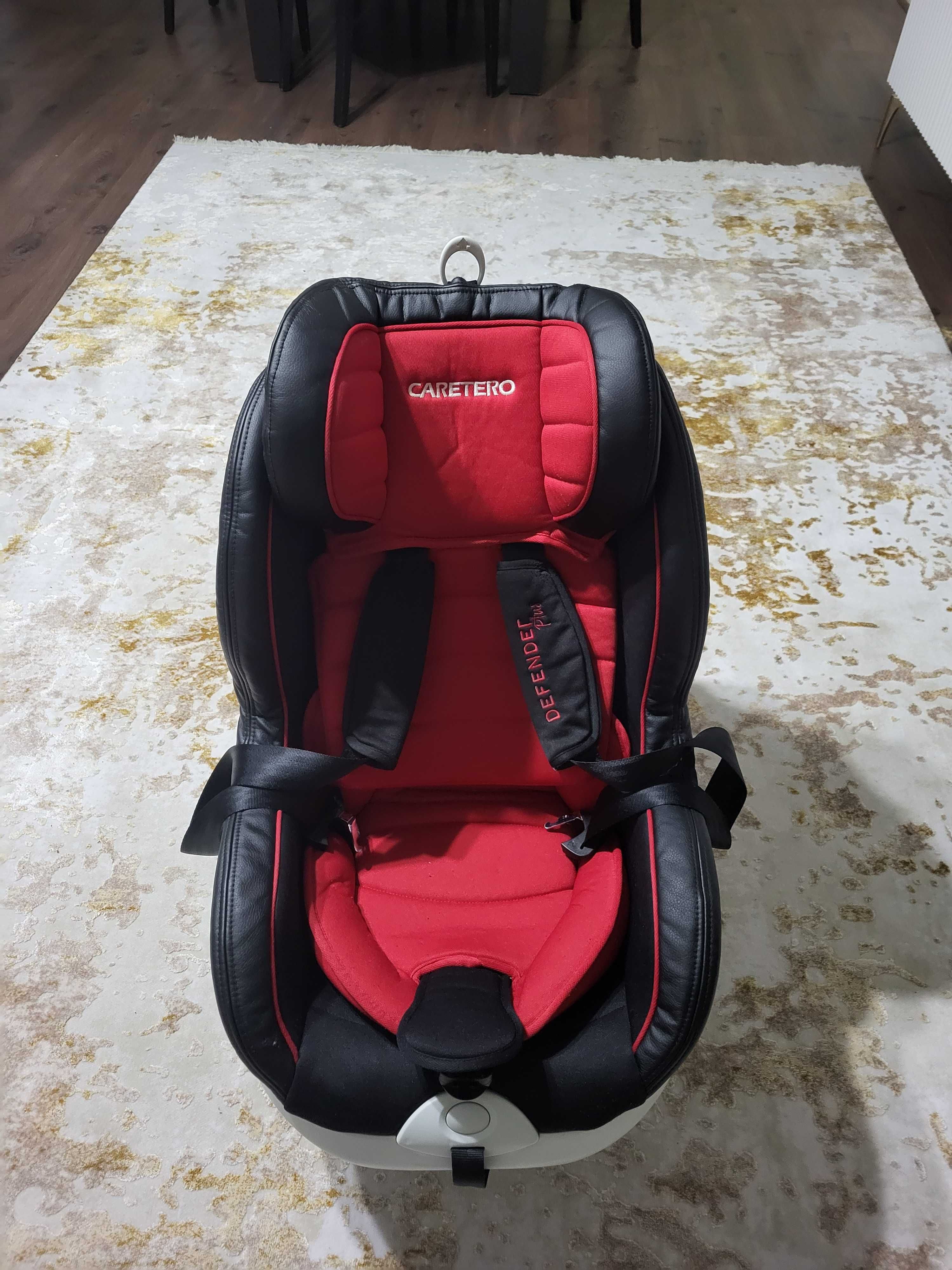 Caretero, Defender+ Isofix, scaun auto, 0-18 kg, rosu