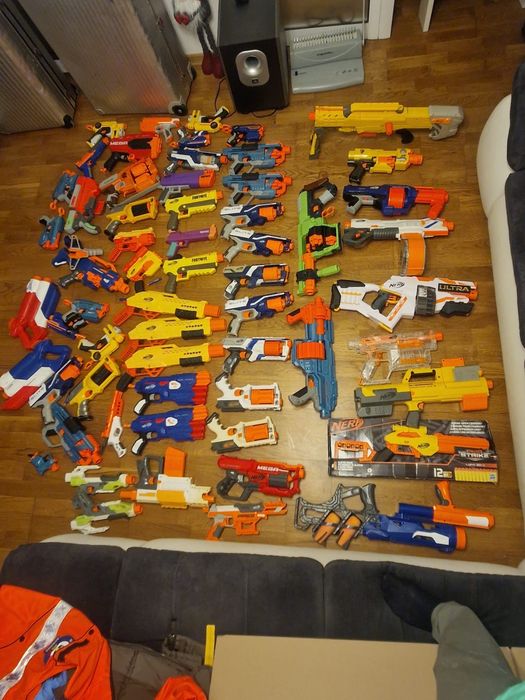 Coolectie nerf 62 de bucati fornite nstrike vortex electrice etc