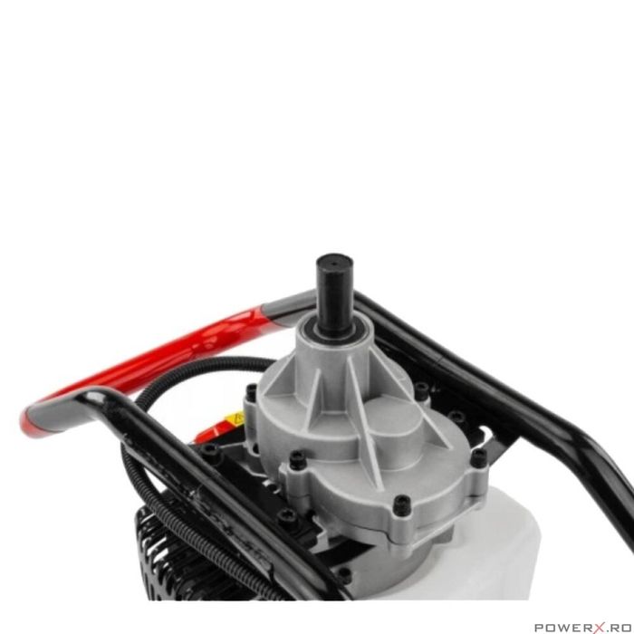 Motoburghiu de pamant pe benzina cu 3 burghie, motor in 2 timpi, 6 CP,