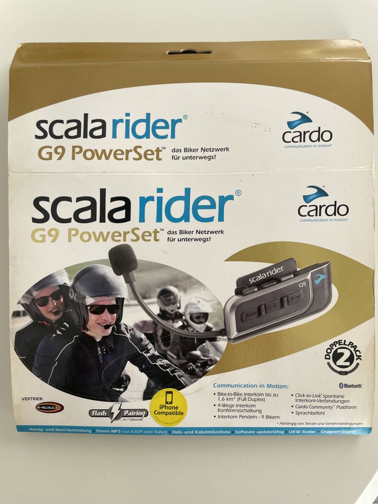 Стерео мотогарнитура на шлем - Cardo Scala Rider G9