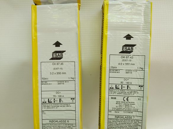 ESAB OK 67.45 неръждаеми електроди специални 3,25 и 4мм