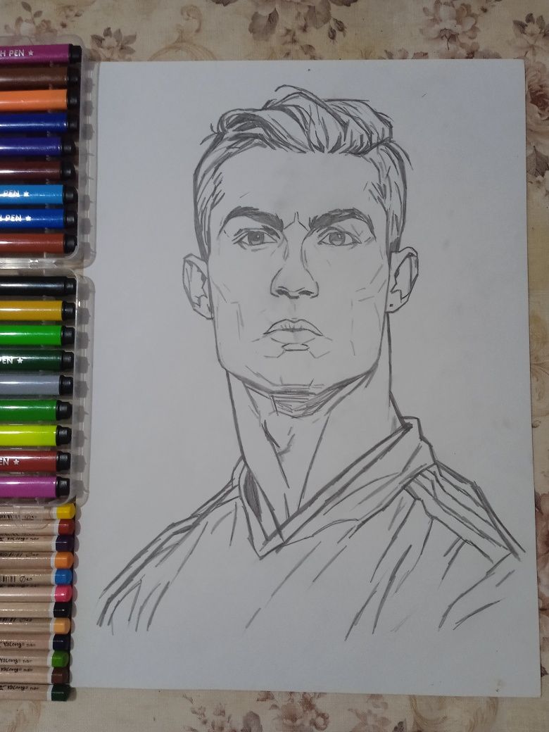 RONALDO rasmi. A3 Portret.
