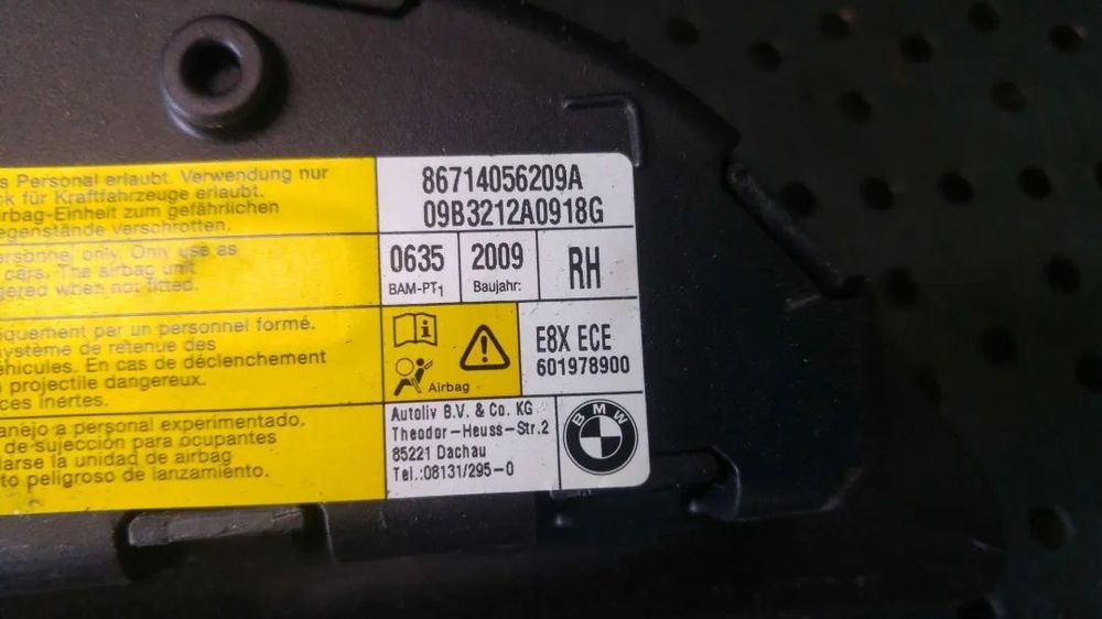 Airbag scaun dreapta fata bmw seria 1 e81 e87 86714056209a 601978900
