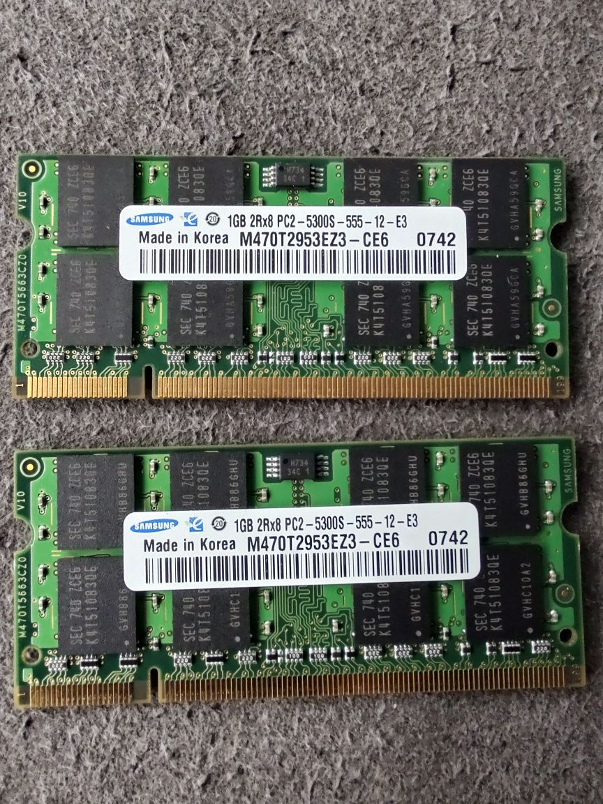 Рам за лаптоп 2х1Gb DDR 2