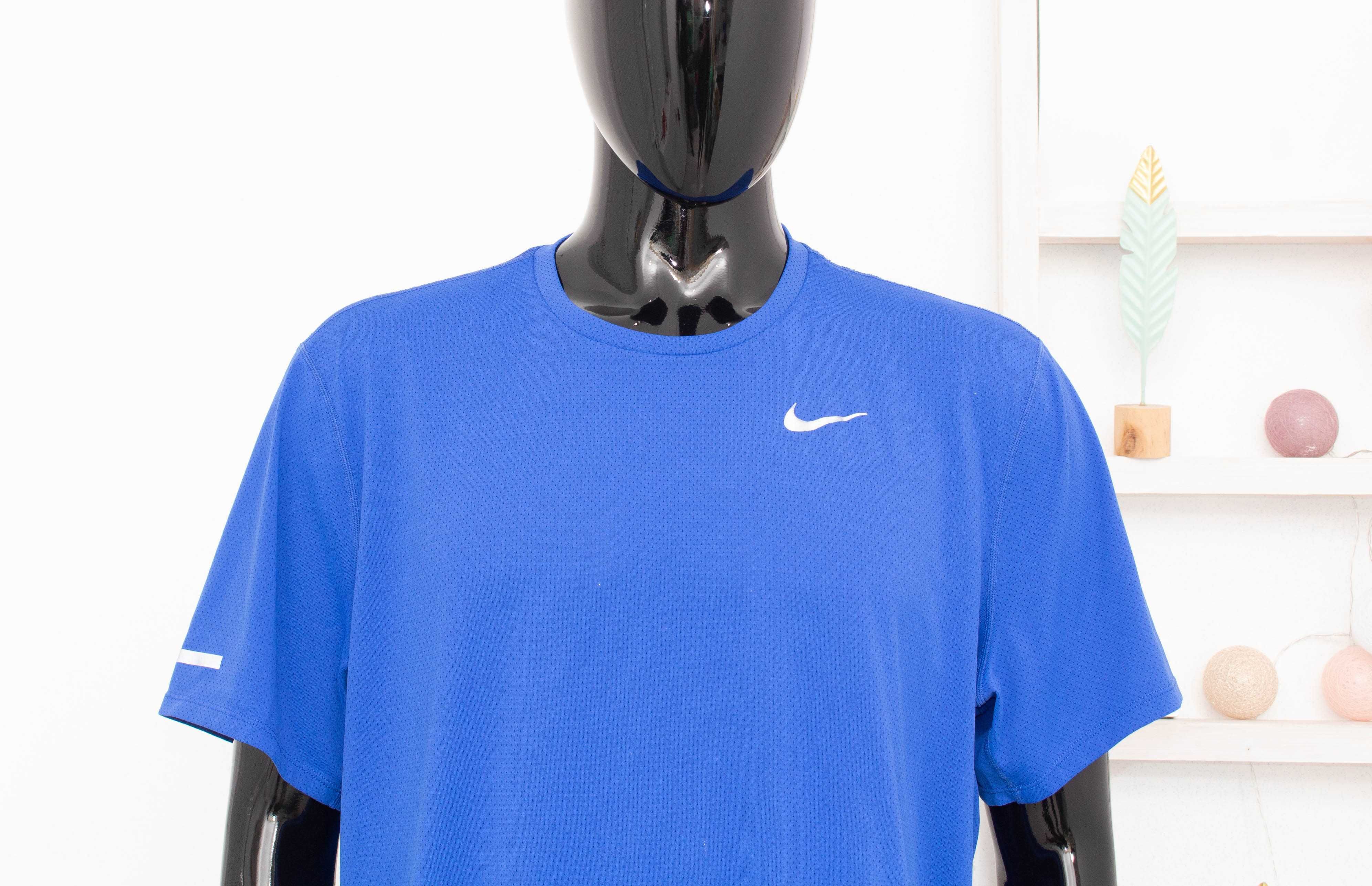 Nike Running оригинална мъжка тениска за спорт и бягане синя XL