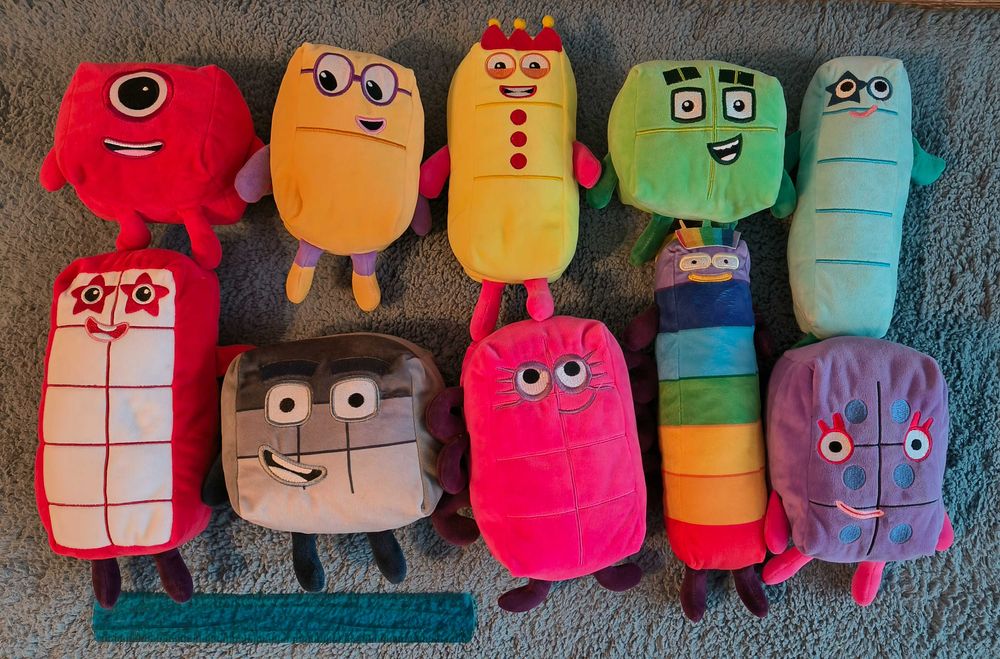 Colectie jucării pluș Numberblocks, personaje 1-10